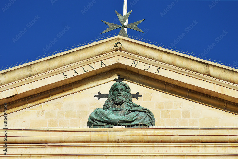 Obraz premium Top of St John's Co-Cathedral, Valletta, Malta