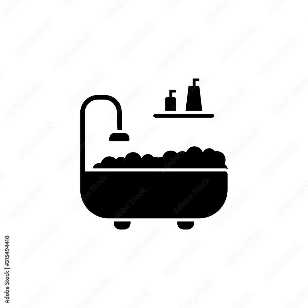 Bathtub, shower, shampoo icon. Simple bathroom icons for ui and ux, website or mobile application Bathtub, shower, shampoo icon. Simple bathroom icons for ui and ux, website or mobile application