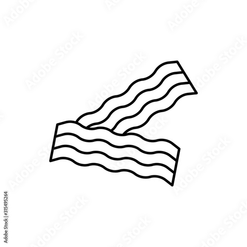 Bacon, pig icon. Simple line, outline vector batcher icons for ui and ux, website or mobile application