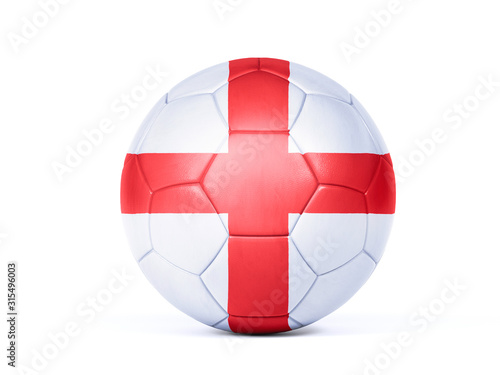 Football in the colors of the England flag