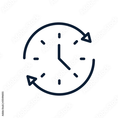 time clock all day service linear design