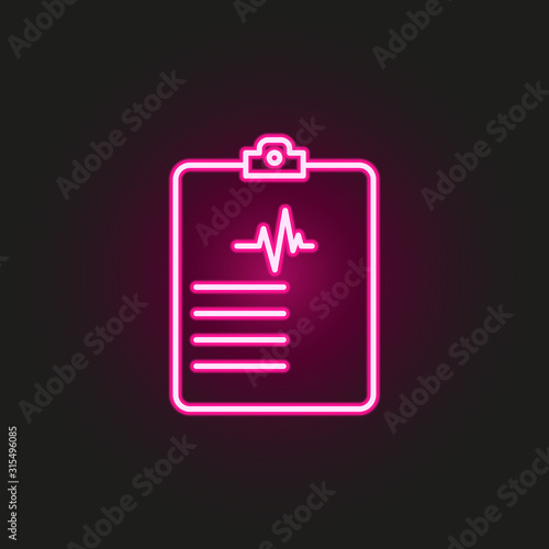 Medical test neon style icon. Simple thin line, outline vector of medical icons for ui and ux, website or mobile application