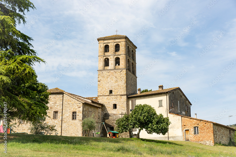 Parish church of St Mary of the Assumption in Bardone settlement (Terenzo), Province of Parma, Emilia-Romagna, Italy