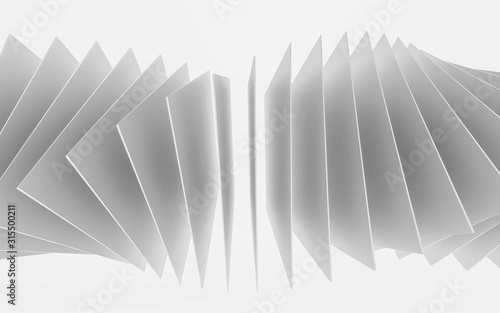 abstract white squares forming a ring structure illustration 3d render illustration