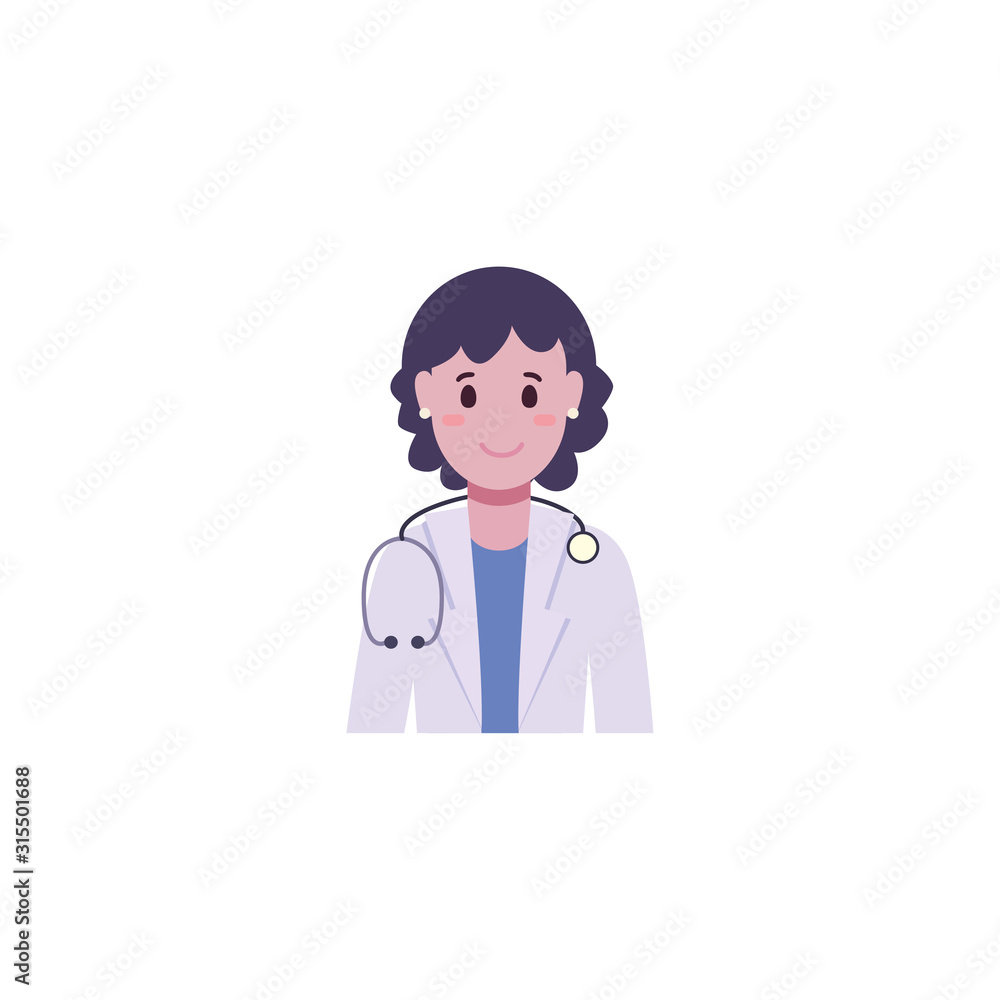 Isolated woman doctor vector design Isolated woman doctor vector design
