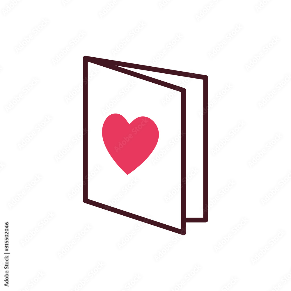 Love card with heart vector design Love card with heart vector design