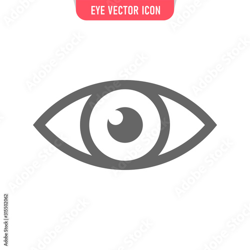 Eye vector icon. Human vision symbol.