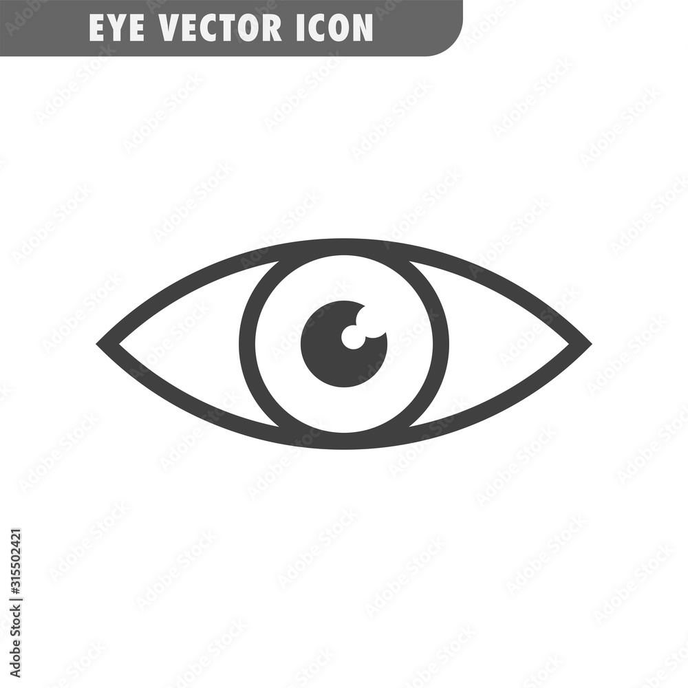 Eye vector icon. Human vision symbol. Eye vector icon. Human vision symbol.