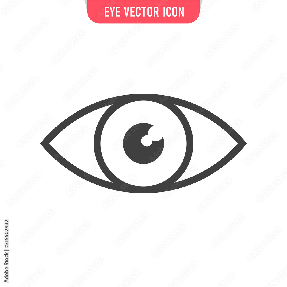 Eye vector icon. Human vision symbol. Eye vector icon. Human vision symbol.