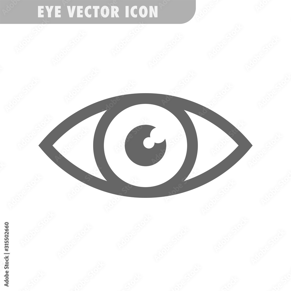 Eye vector icon. Human vision symbol. Eye vector icon. Human vision symbol.