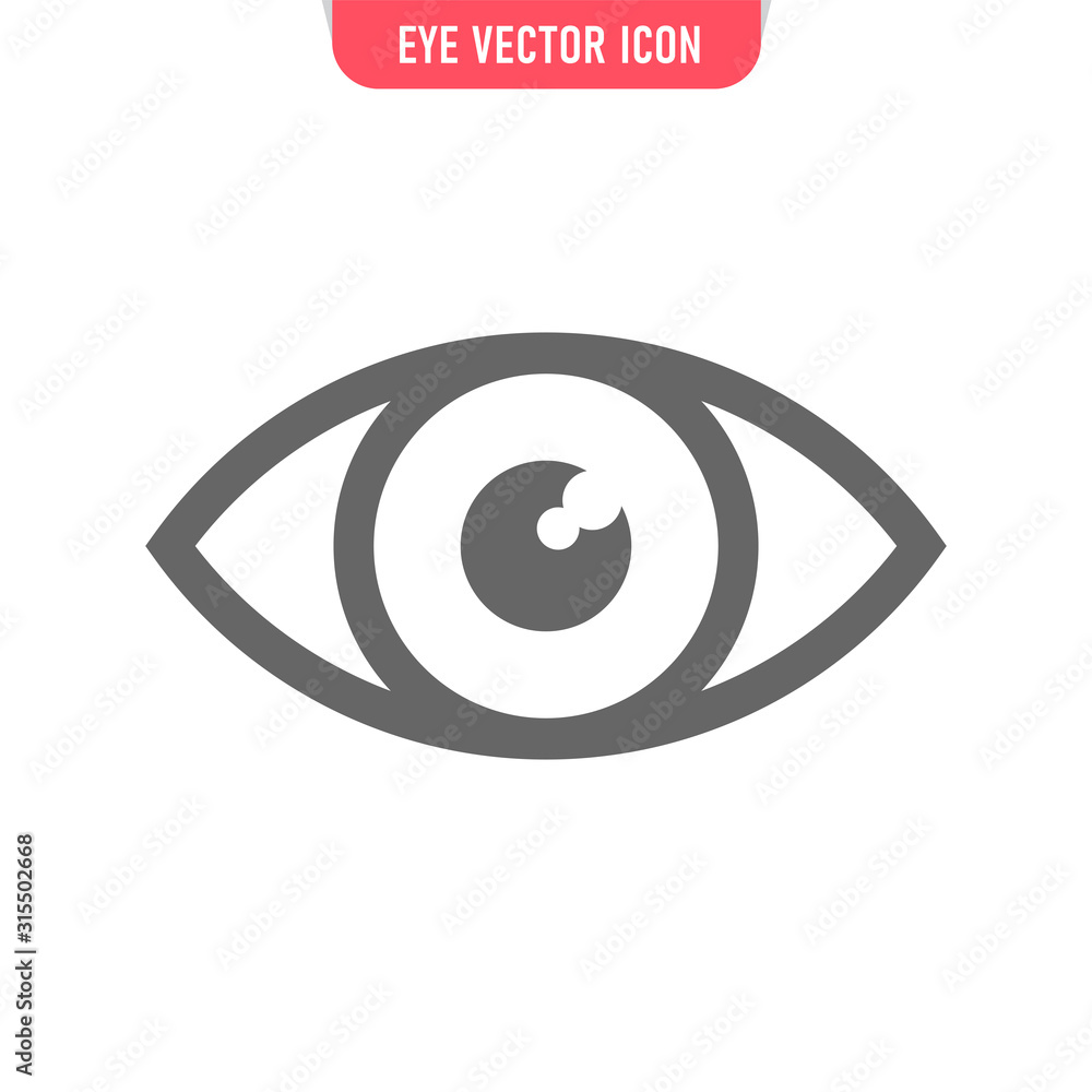 Eye vector icon. Human vision symbol. Eye vector icon. Human vision symbol.