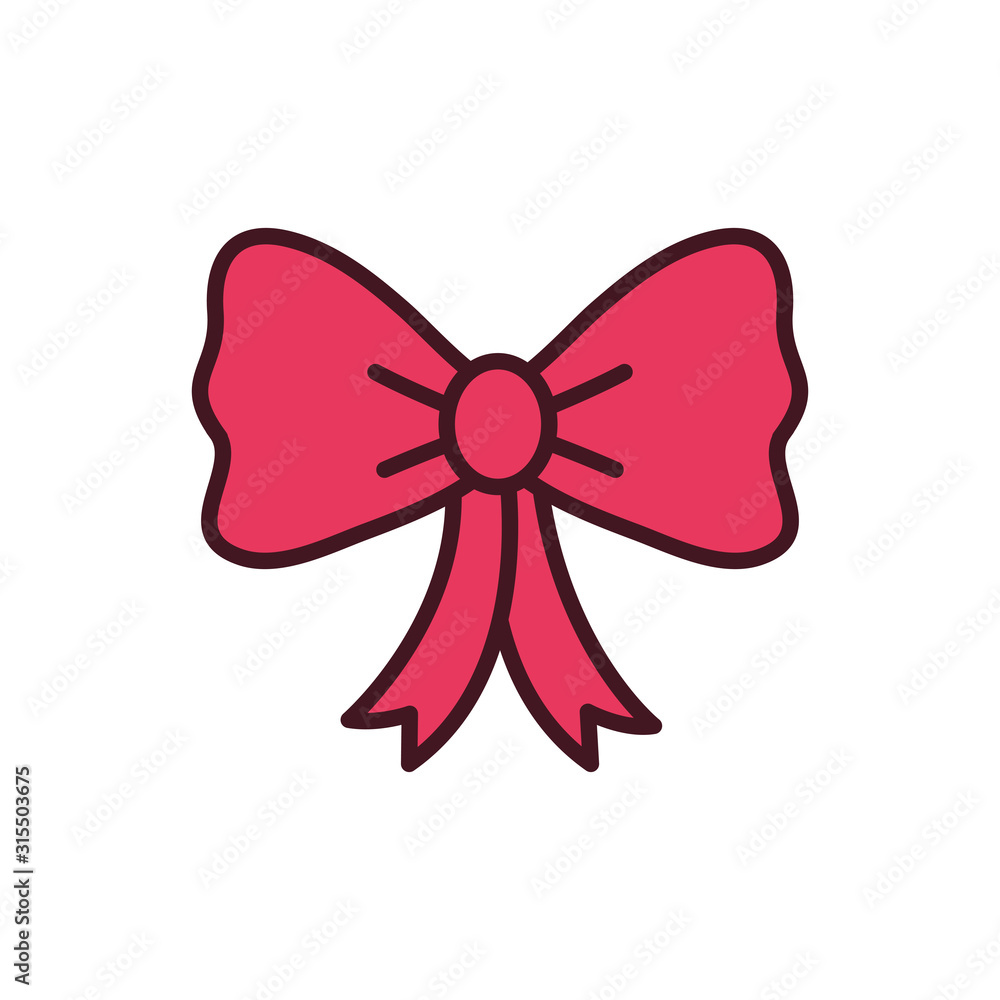 Red gift with bowtie vector design Red gift with bowtie vector design