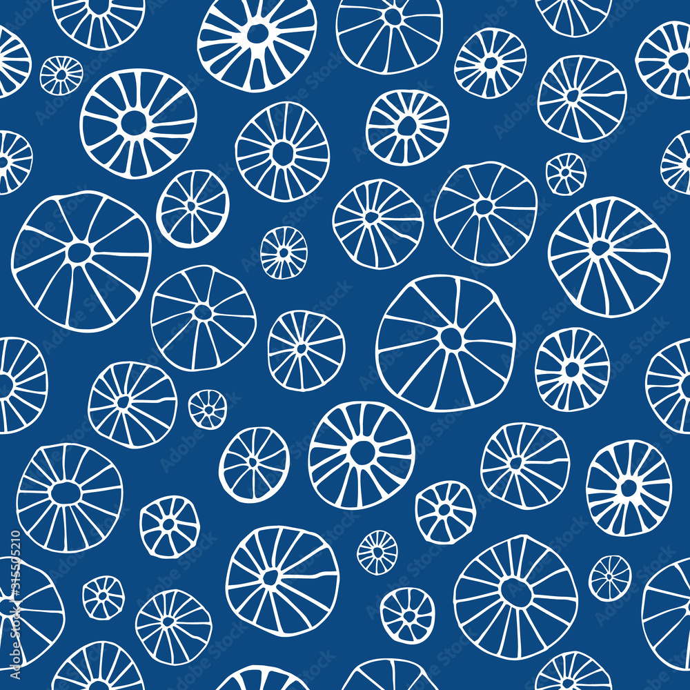 Abstract wallpaper seamless vector on a 2020 Classic Blue background