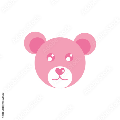 happy valentines day cute bear gift decoration pink design