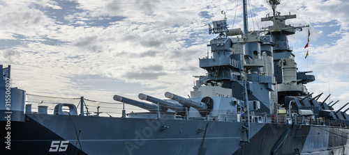 Fotografering Battleship North Carolina