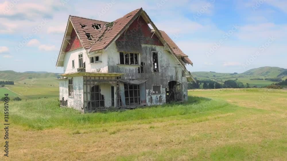 Orbit around the abandoned Ahiaruhe House in the Wairarapa region of New Zealand Orbit around the abandoned Ahiaruhe House in the Wairarapa region of New Zealand