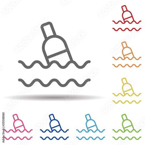 Pet, pollution line vector in multi color style icon. Simple thin line, outline vector of pollution icons for ui and ux, website or mobile application