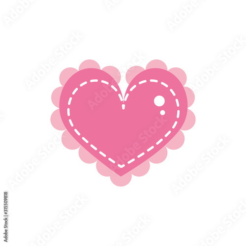 happy valentines day heart love sticker decoration pink design