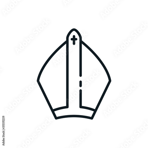 Isolated pope hat symbol vector design