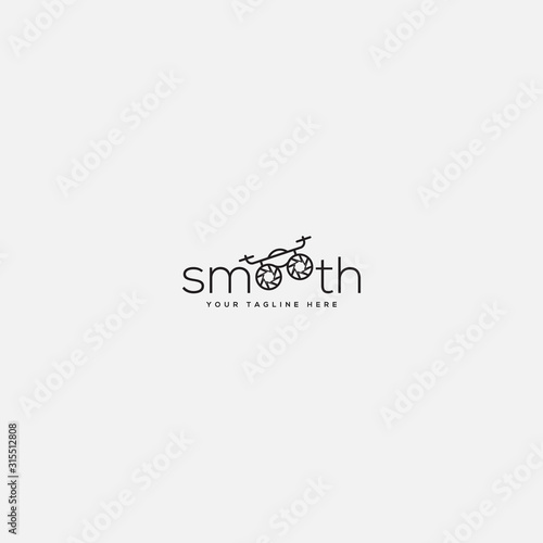 smooth typography logo, drone lettering logo, drone logo