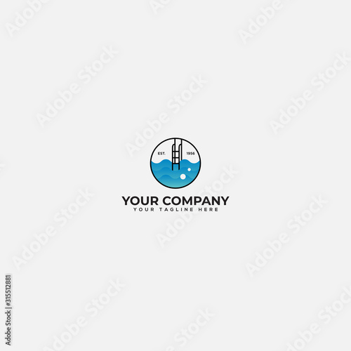 swimming lab logo design, swimming pool solution logo