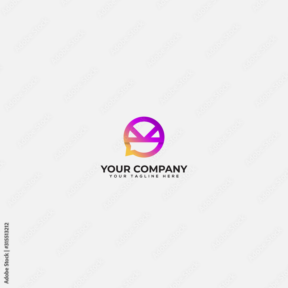 Fototapeta premium communication logo, mail logo, chatting logo,connection people