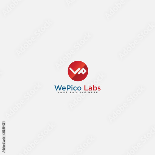 simple monogram logo, WPL logo designs, WP logo © Saferizen