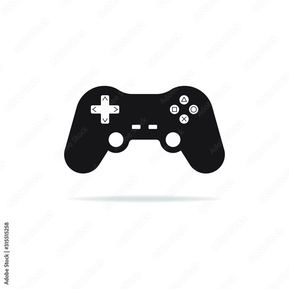 Game controller icon design. Joystick symbol isolated on white background. Vector illustration