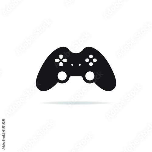 Game controller icon design. Joystick symbol isolated on white background. Vector illustration