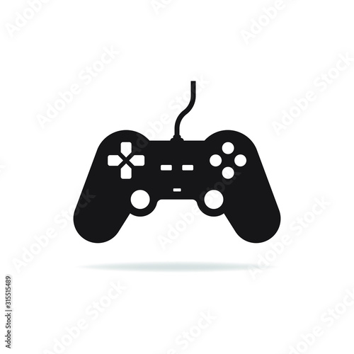 Game controller icon design. Joystick symbol isolated on white background. Vector illustration