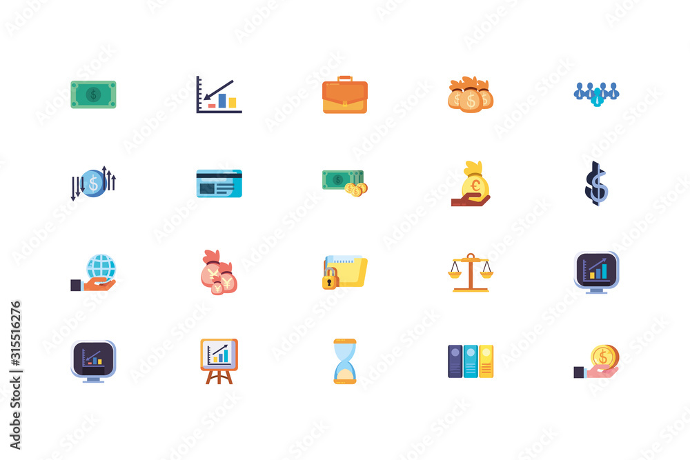 Isolated business icon set vector design Isolated business icon set vector design