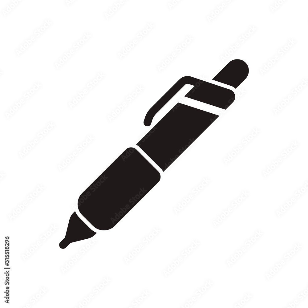 Pen icon in trendy flat style design. Vector graphic illustration. Pen icon for website design, logo, UI. Pixel perfect. EPS 10. Pen icon in trendy flat style design. Vector graphic illustration. Pen icon for website design, logo, UI. Pixel perfect. EPS 10.