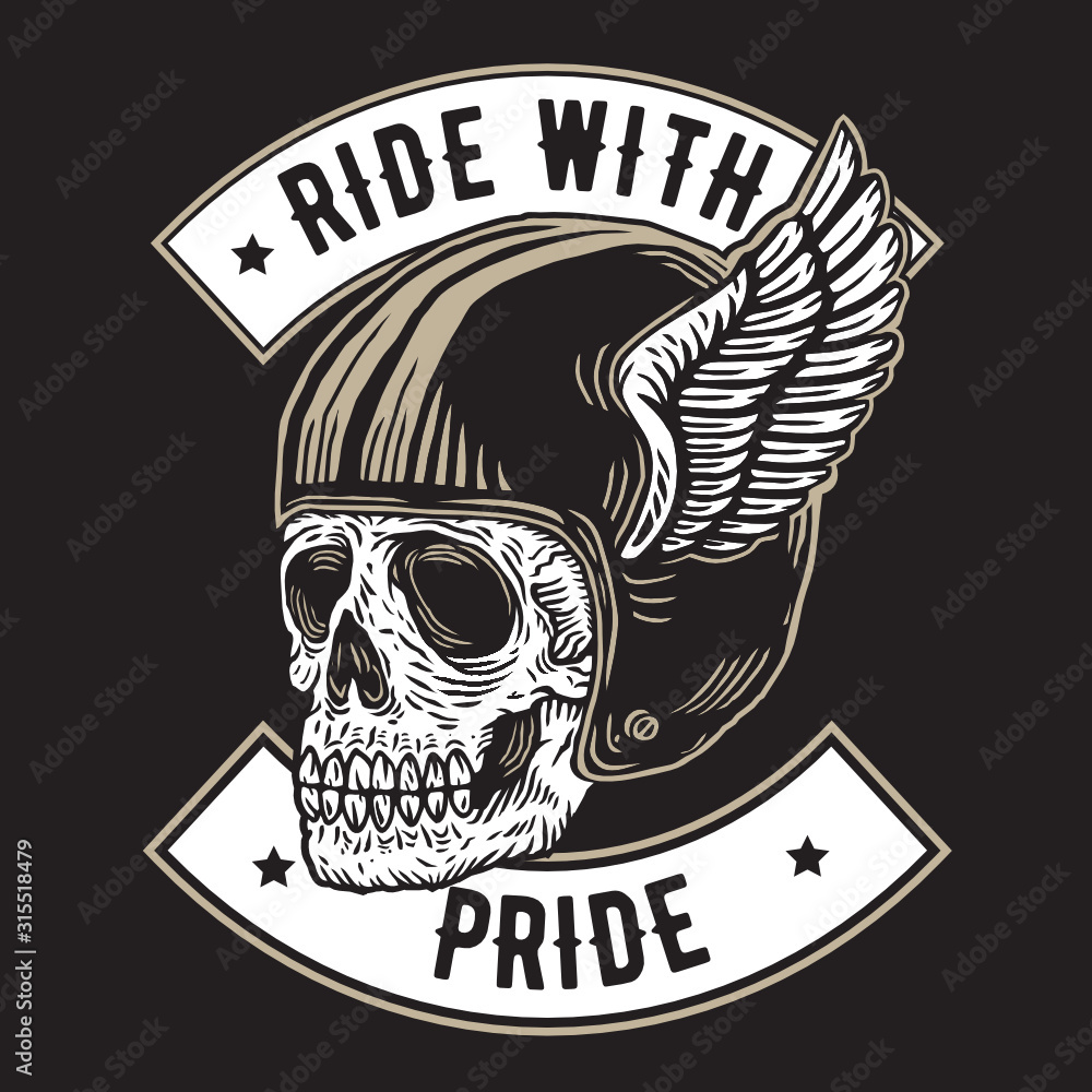 Skull Racing Helmet Ride with Pride Skull Racing Helmet Ride with Pride