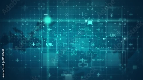 Wallpaper Mural Digital data technology background,Hitech corporate concept,Grid tech animate presentation.	 Torontodigital.ca