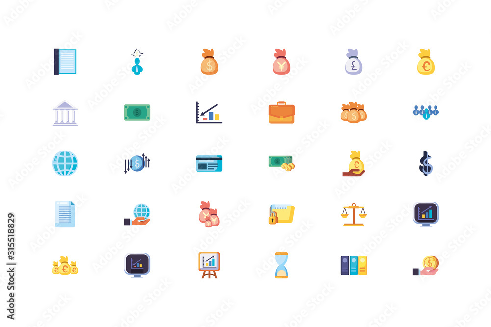 Isolated business icon set vector design Isolated business icon set vector design