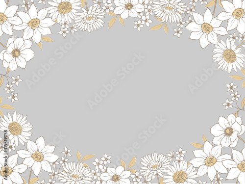 ペン画の花のフレーム ラインアート Stock Vector Adobe Stock ペン画の花のフレーム ラインアート Stock Vector Adobe Stock