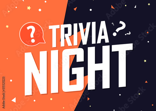 Trivia Night, poster design template, game banner, vector illustration