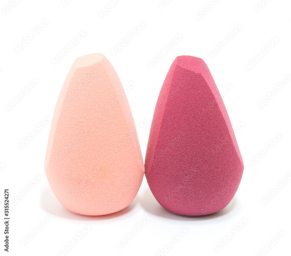 Beauty blender on white isolated background for cosmetics Beauty blender on white isolated background for cosmetics
