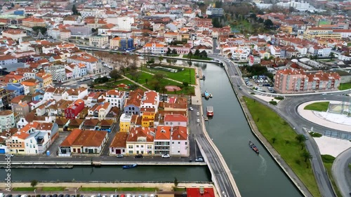 Aveiro. The Venice of Portugal. Drone Aerial View