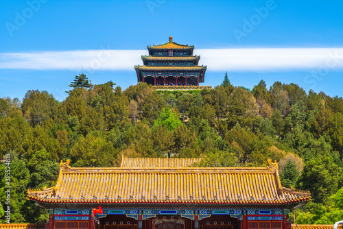 Jingshan Park, an imperial park in beijing, china photo