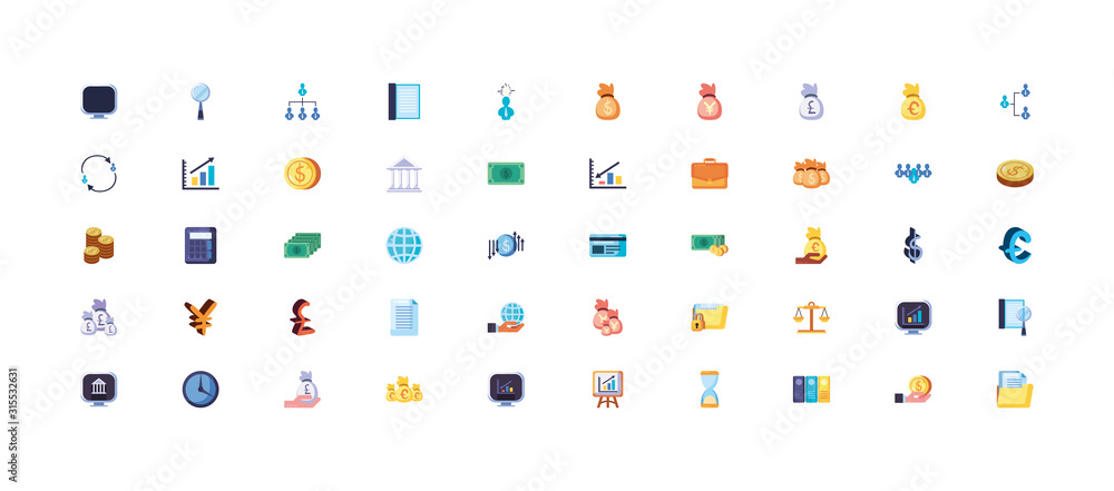 Isolated business icon set vector design Isolated business icon set vector design