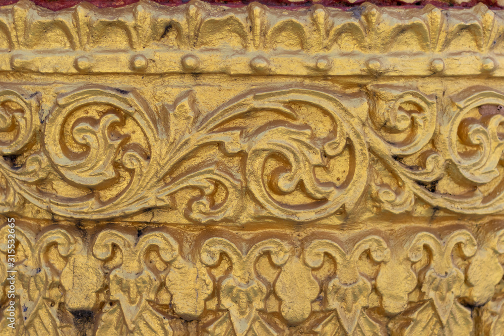 Myanmar style ornament pattern background.