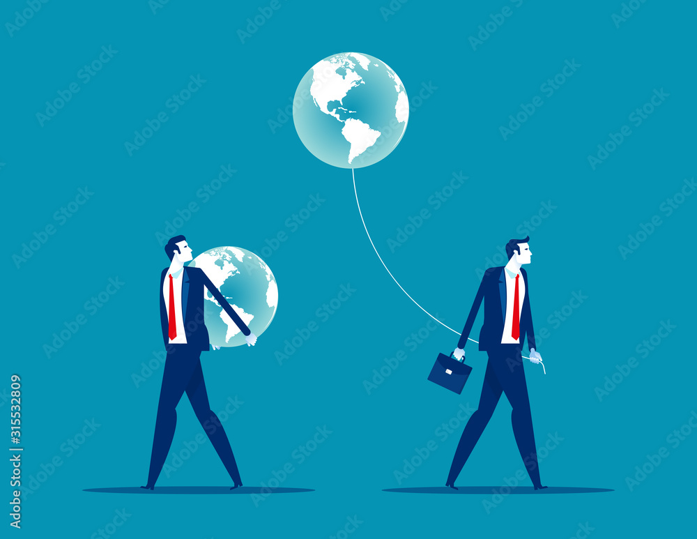 Different people have different direction. Concept business vector illustration, Global Different people have different direction. Concept business vector illustration, Global
