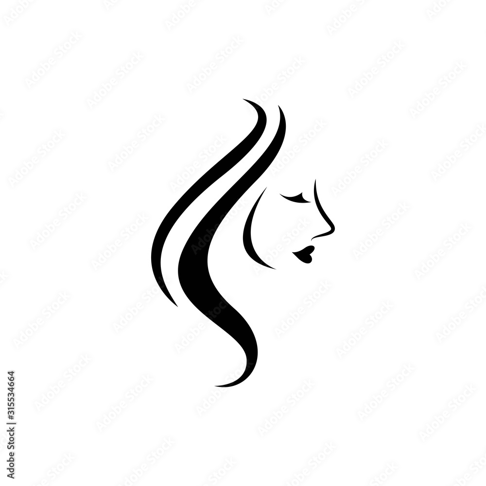 Hair salon logo vector icon Hair salon logo vector icon