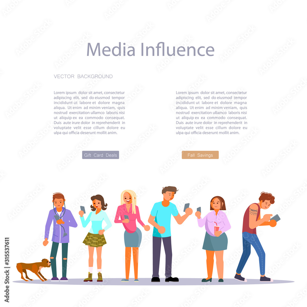 Fototapeta premium Media influence concept