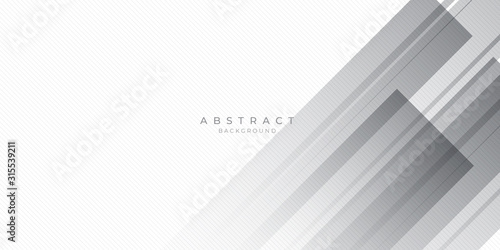 White Grey Silver Box Rectangle Abstract Background Vector Presentation Design