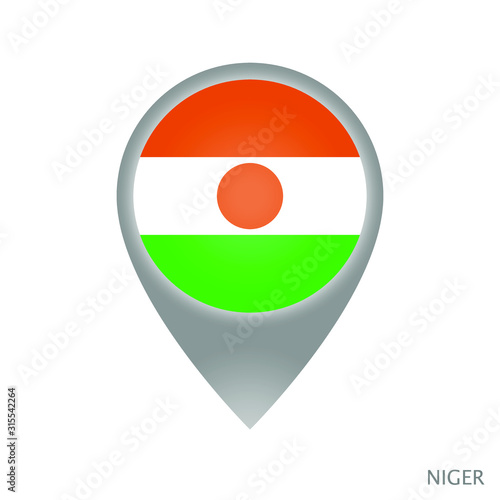 Map pointer with flag of Niger. Colorful pointer icon for map. Vector Illustration. Free Download Map pointer with flag of Niger. Colorful pointer icon for map. Vector Illustration. - GFXLoad