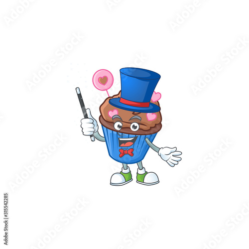 A picture of chocolate love cupcake performance as a Magician