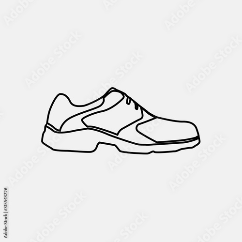 men sneaker shoe fashion wear vector icon