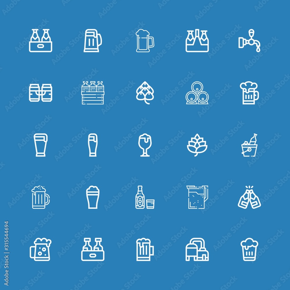 Editable 25 pint icons for web and mobile Editable 25 pint icons for web and mobile